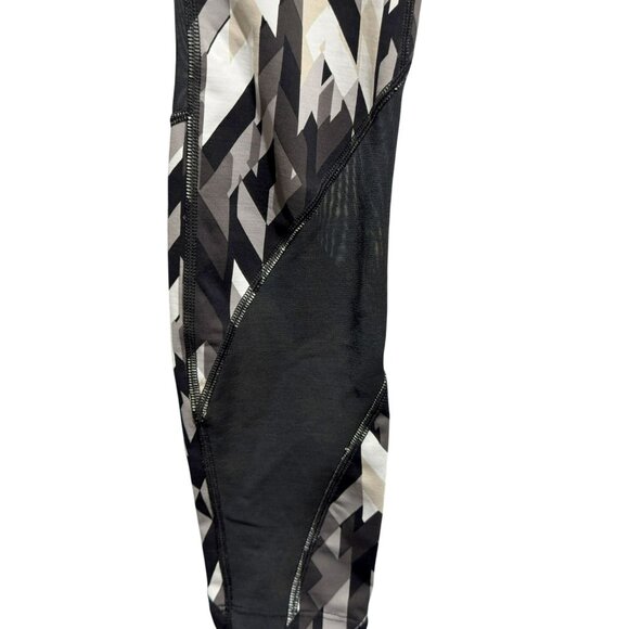 Nike Women's Dri Fit 7/8 Printed Geometric Running Leggings Sz S Mesh Inserts - Picture 3 of 8
